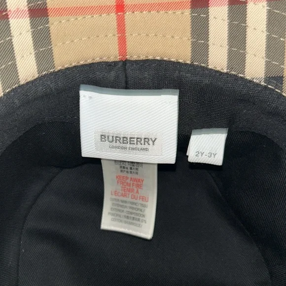 Burberry Tan Checkered Kids Hat